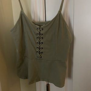 Green Tank Top American Eagle